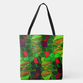 Bolsa Tote Pedcoloridos, cír e formas arredondadas.