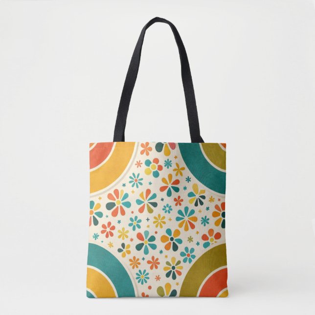 Bolsa Tote Pedra Angular Florir Meio do Século (Frente)