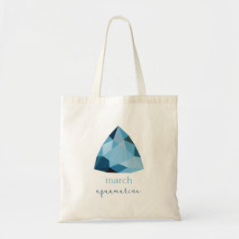 Bolsa Tote Pedra de Nascimento de Março Aquamarine