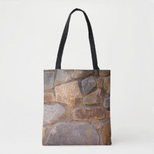 Bolsa Tote Pedra natural de alvenaria abstrata, antiga, antig