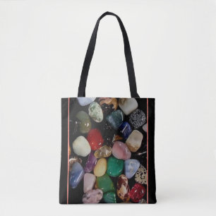 Bolsa Tote Pedras de gema coloridas