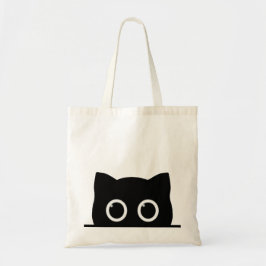 Bolsa Tote Peeking Black Cat