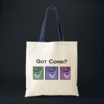 Bolsa Tote Pegou Corgi? Fotografia de Arte Funny Corgis<br><div class="desc">Proprietários de Pembroke Welsh Corgis vão adorar esta legal arte de fotografia com sua raça de cachorro. Três fotografias de corgi são mostradas atrás de um filtro verde,  roxo e rosa para um presente moderno e divertido de córgi.</div>