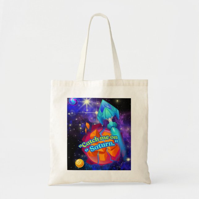 Bolsa Tote Pegue-me em Saturno (Frente)