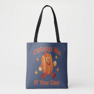 Bolsa Tote Pegue-Me Se Puder Engraçado Cachorro Quente - Ketc