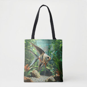 Bolsa Tote Peixe-anjo nadando em aquário de água doce