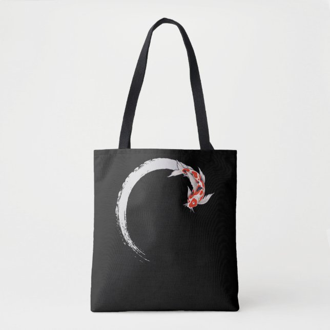 Bolsa Tote Peixe-Carrinho do Circulo Enso Koi Japonês (Frente)