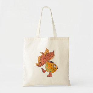 Bolsa Tote Peixe Dourado Arte Popular Caprichosa Fantasia B