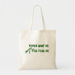 Bolsa Tote Peixe Me Teme, Pescar Fisher