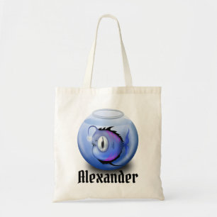 Bolsa Tote Peixe monstro personaliza truque ou tratamento no