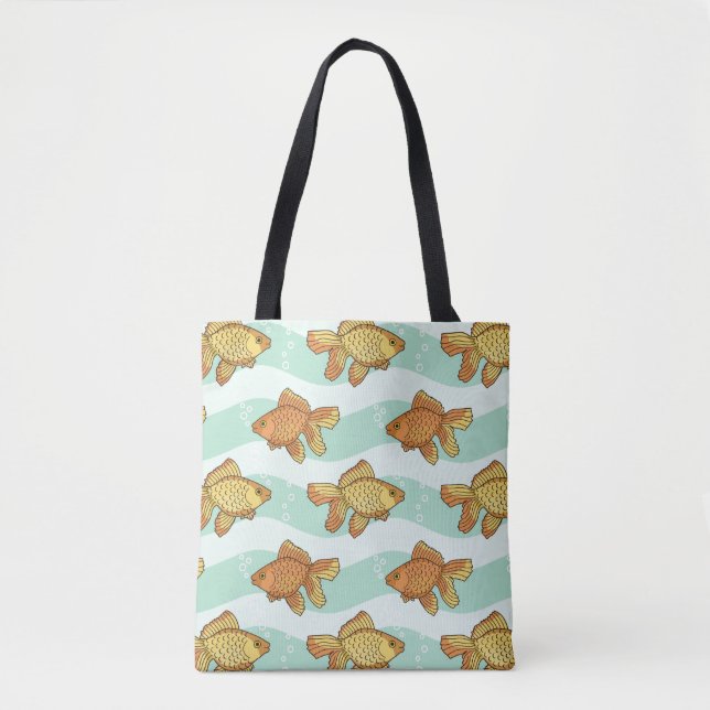 Bolsa Tote Peixe-teste padrão (Frente)