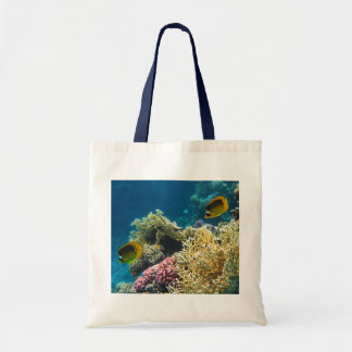 Bolsa Tote Peixes amarelos e pretos da borboleta