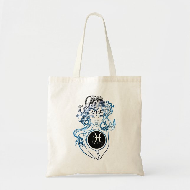 Bolsa Tote Peixes Art Deco Lady (Frente)