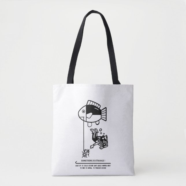 Bolsa Tote Peixes capturam seres humanos (Frente)
