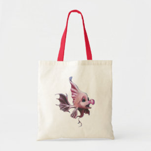 Bolsa Tote peixes cor-de-rosa