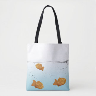 Bolsa Tote Peixes de Taiyaki Feliz