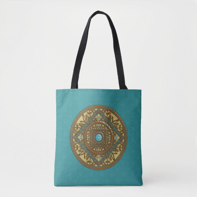 Bolsa Tote Peixes Mandala All-Over-Impressão Bag (Frente)