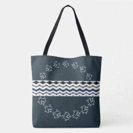 Bolsa Tote Peixes Pensados Com Grande Designer Sorridente