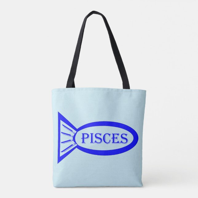 Bolsa Tote Peixes - Sinal de Estrela - Saco de Peixe (Verso)