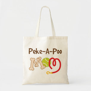 Bolsa Tote Peke um presente da mamã da raça do cão de Poo