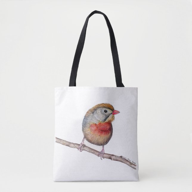 Bolsa Tote Pekin Robin Bird (Leiothrix lutea) (Frente)