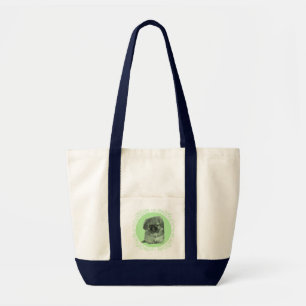 Bolsa Tote Pekingese Puppy Green