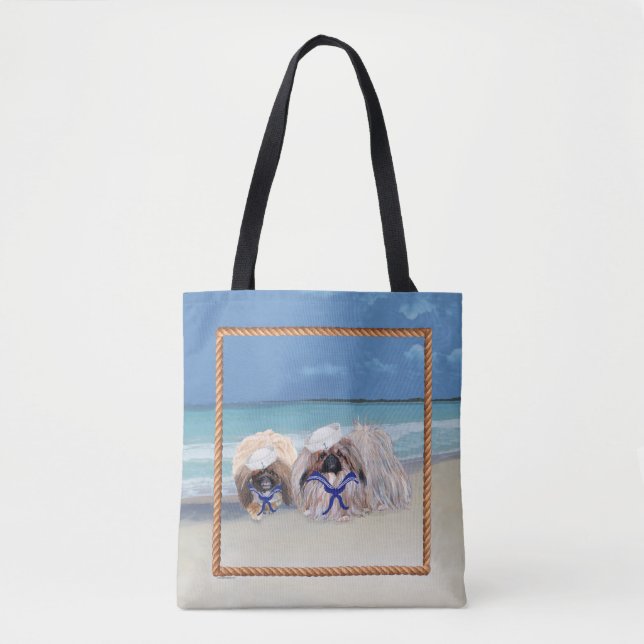 Bolsa Tote Pekingese Sailors (Frente)