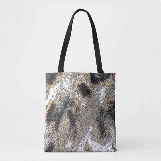 Bolsa Tote PELE abstrato GIRAFFE (Frente)