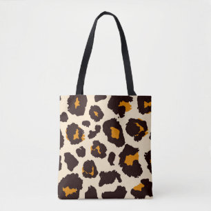 Bolsa Tote Pele Chita, Textura Impressa De Animais.