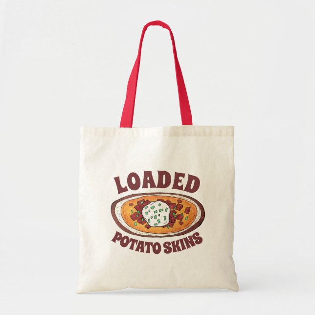 Bolsa Tote Pele de Batata Carregada Comida de Invólucro Bacon (Frente)