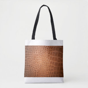 Bolsa Tote Pele de fundo de pele castanha, abstrato