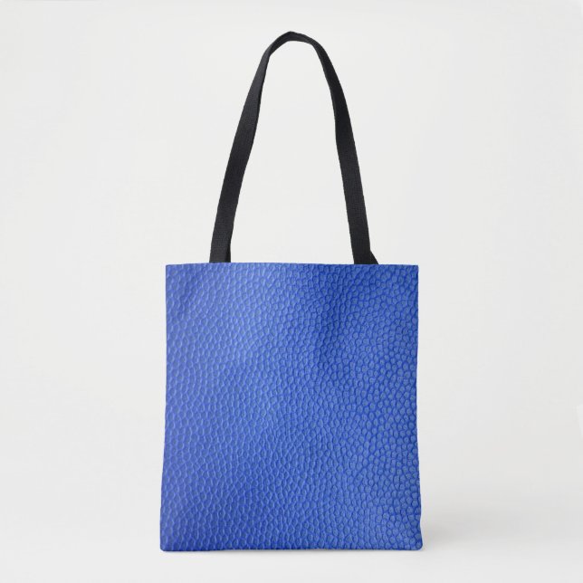 Bolsa Tote Pele de pele azul (Frente)