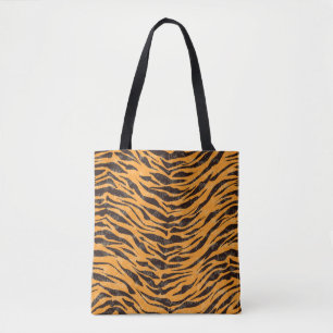 Bolsa Tote Peles com pelo, pele de tigre, padrão de pele ani