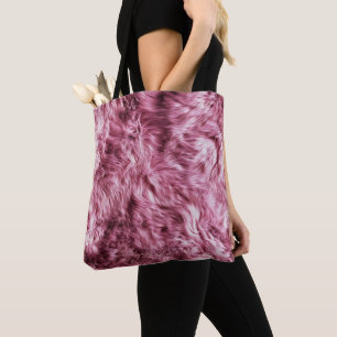 Bolsa Tote Peles falsas cor-de-rosa profundo