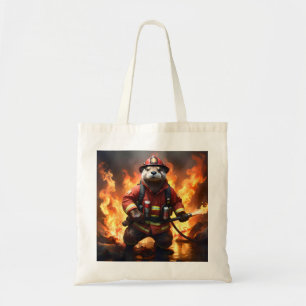 Bolsa Tote **"Pelo e Chamas: O Contra Incêndio do Lontra Bomb