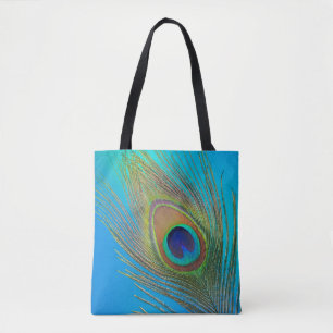 Bolsa Tote Pena da Cauda do Pavão
