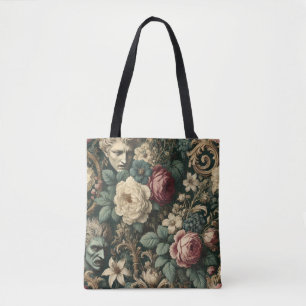 Bolsa Tote Pena em Qualquer Idioma – Floral Vitoriano Gótico