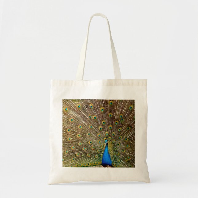 Bolsa Tote Penas da Cauda Peacock (Frente)