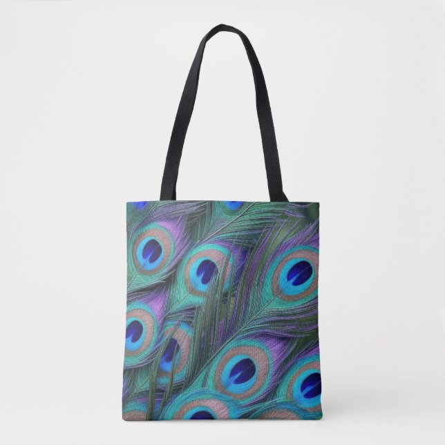 Bolsa Tote Penas de Pavão (Frente)