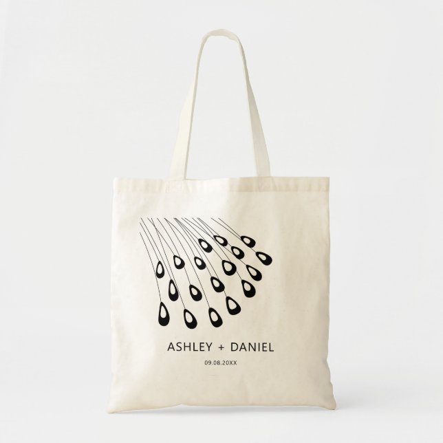 Bolsa Tote Penas de Peacock Estilizadas Bag de Boas-vindas, (Frente)