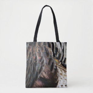 Bolsa Tote Penas Selvagens Turcas I Abstrato Nature Design