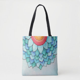 Bolsa Tote Pencil Aquarela Saco de Flor Tropical