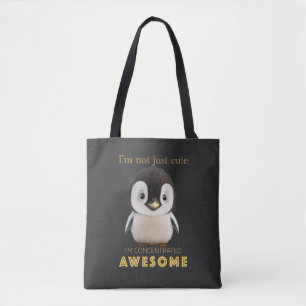 Bolsa Tote Penguin Concentrado Incrível Engraçado Adorável En