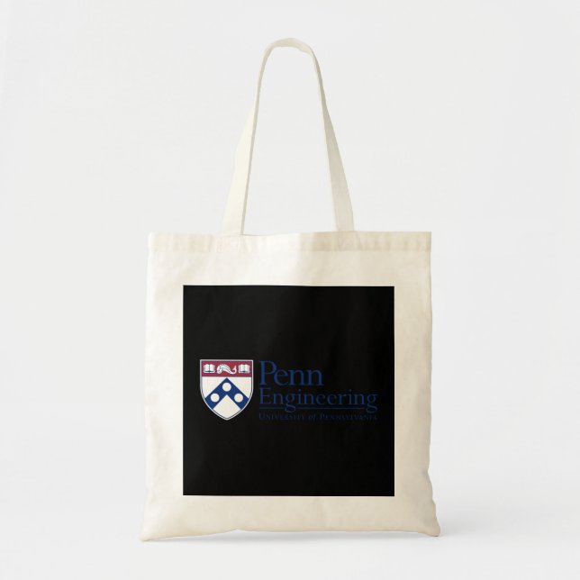 Bolsa Tote Penn Quakers, Roupa da Escola de Engenharia Mascul (Frente)