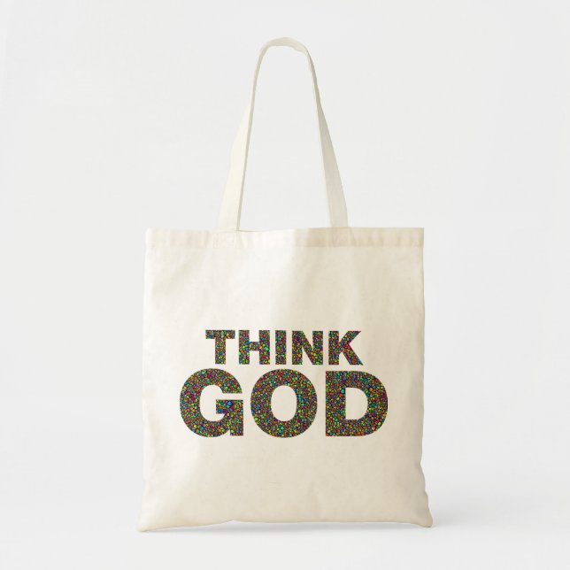 Bolsa Tote Pensa Deus Dieu Cadeau idée de cadeau (Frente)