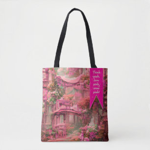 Bolsa Tote Pense em rosa, com amor rosa, mundo rosa Vista