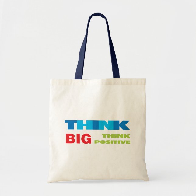 Bolsa Tote Pense grande e positivo (Frente)