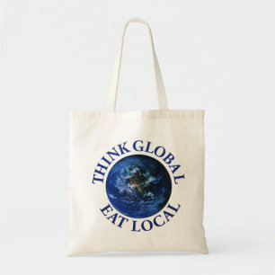 Bolsa Tote Pense que global coma o Local
