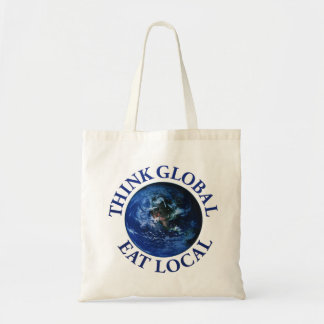 Bolsa Tote Pense que global coma o Local