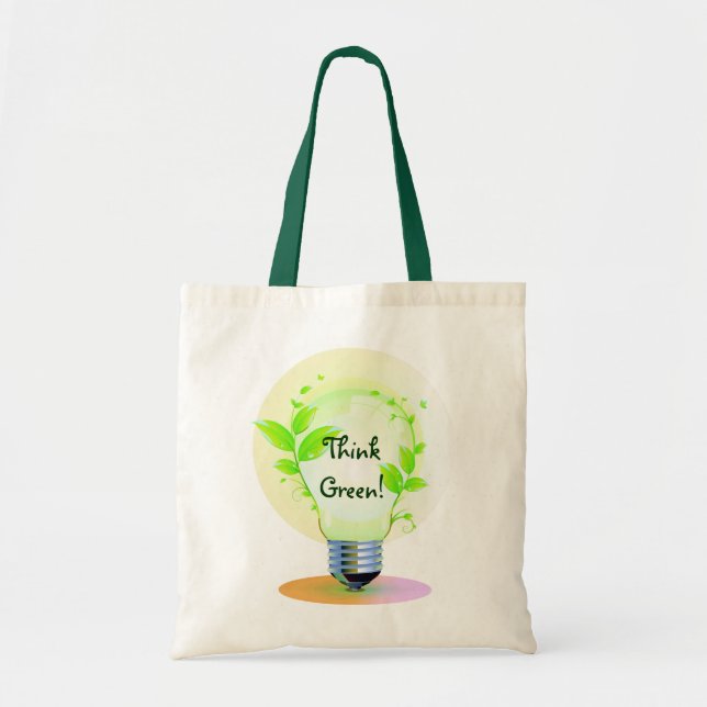 Bolsa Tote Pense verde ecológico (Frente)